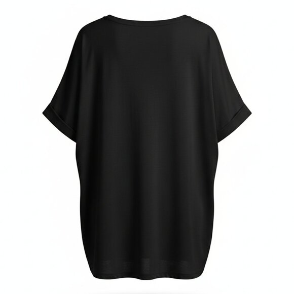 NWT Amazon Essentials Black Women's Relaxed-Fit Crewneck T-Shirt - Size XLarge - Picture 2 of 6